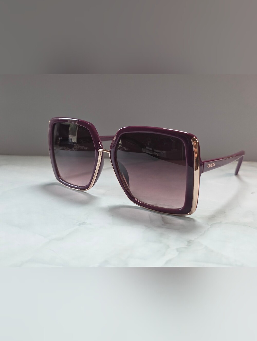 Guess Purple Square Gradient Sunglasses